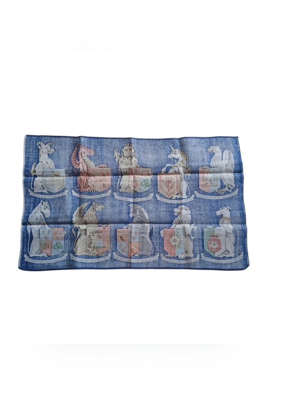 Ulster Irish Linen Tea Towel | The Queen's Beasts | Vintage